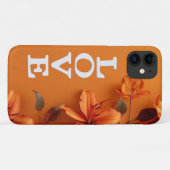 Design der orangen LIEBE Case-Mate iPhone Hülle (Rückseite (Horizontal))