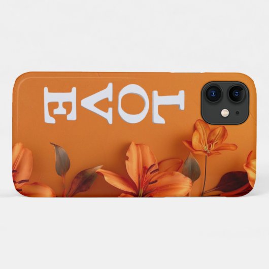 Design der orangen LIEBE Case-Mate iPhone Hülle (Rückseite (Horizontal))