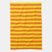 Design der orangen und gelben Streifen Geschirrtuch (Vertikal)
