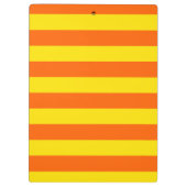 Design der orangen und gelben Streifen Klemmbrett (Rückseite)