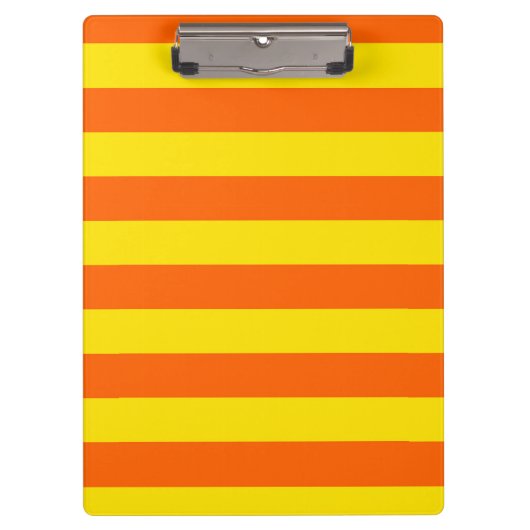 Design der orangen und gelben Streifen Klemmbrett (Vorderseite)