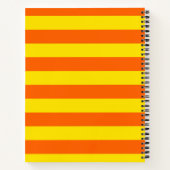 Design der orangen und gelben Streifen Notizblock (Rückseite)