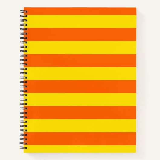 Design der orangen und gelben Streifen Notizblock (Vorderseite)