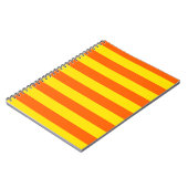 Design der orangen und gelben Streifen Notizblock (Linke Seite)