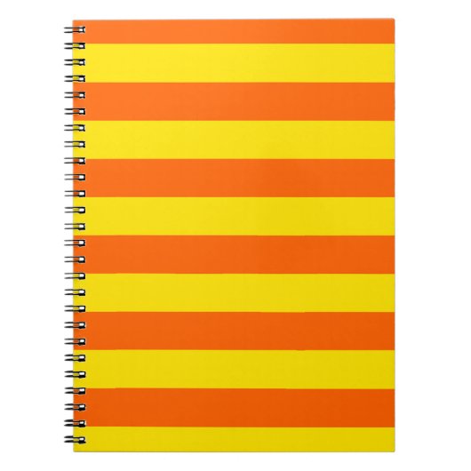 Design der orangen und gelben Streifen Notizblock (Vorderseite)