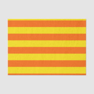 Design der orangen und gelben Streifen Seidenpapier