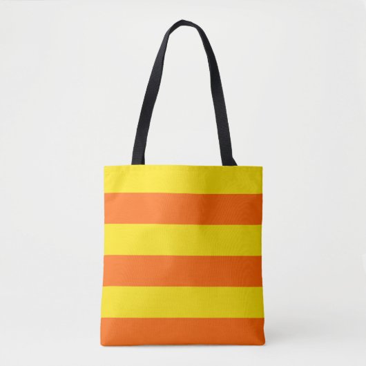 Design der orangen und gelben Streifen Tasche (Vorderseite)