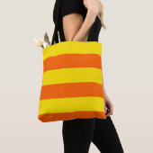 Design der orangen und gelben Streifen Tasche (Von Nahem)
