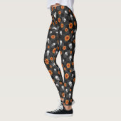 Design der Orangenschalen und Sonnenblumen-Serie 1 Leggings (Links)