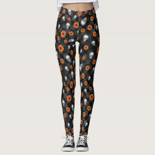 Design der Orangenschalen und Sonnenblumen-Serie 1 Leggings