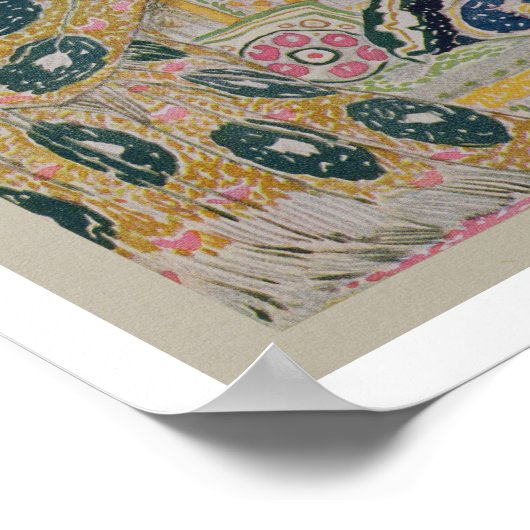 Design der orientalischen Landschaft (Farbe litho) Poster (Ecke)