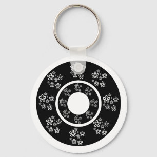 Design der orientalischen schwarzen Bläschen Schlüsselanhänger