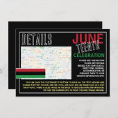 Design der panafrikanischen Flagge, 19. Detail-Kar Einladung (Vorne/Hinten)