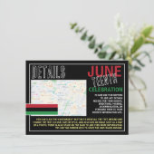 Design der panafrikanischen Flagge, 19. Detail-Kar Einladung (Stehend Vorderseite)