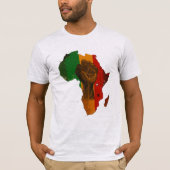 Design der panafrikanischen Raised Fist & Africa-K T-Shirt (Vorderseite)