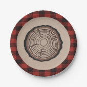 Design der Papiertafel für den Lumberjack Pappteller (Vorderseite)