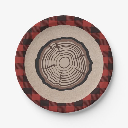 Design der Papiertafel für den Lumberjack Pappteller (Vorderseite)