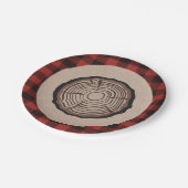 Design der Papiertafel für den Lumberjack Pappteller (Schrägansicht)