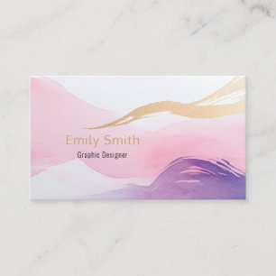 Design der Pastell Watercolor Business Card Visitenkarte