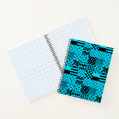Design der Patchwork-Muster in Blau-Schwarz Notizblock (Innenseite)