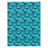 Design der Patchwork-Muster in Blau-Schwarz Tischdecke (Vorderseite)