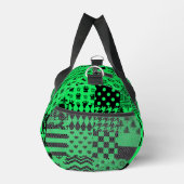 Design der Patchwork-Muster in grün schwarz Duffle Bag (Rechts)