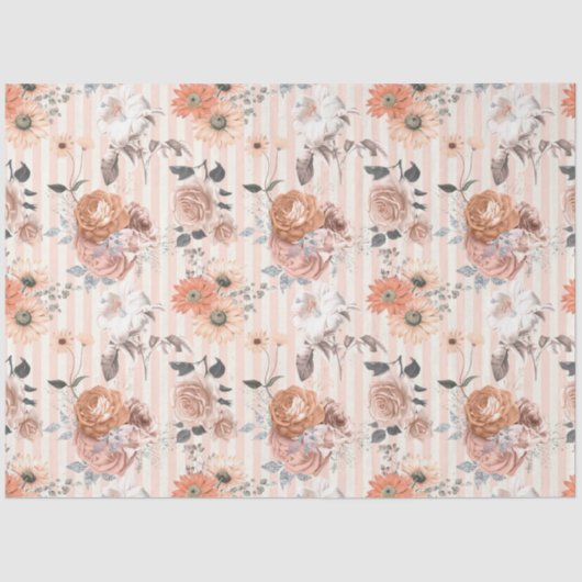 Design der Peachy Floral Series 3 Seidenpapier (Vorderseite)