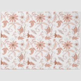 Design der Peachy Floral Series 9 Seidenpapier