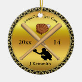 Design der personalisierten Baseball Champions Lea Keramik Ornament (Vorne)