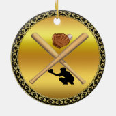 Design der personalisierten Baseball Champions Lea Keramik Ornament (Hinten)