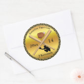 Design der personalisierten Baseball Champions Lea Runder Aufkleber (Umschlag)