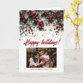 Design der personalisierten Happy Holidays Card Karte (Gelbe Blume)