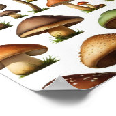 Design der Pilzkollektion Poster (Ecke)