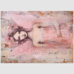 Design der Pink-Engel-Serie #9 Seidenpapier