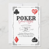 Design der Poker Night Playing Cards Einladung (Vorderseite)