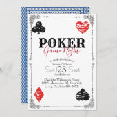 Design der Poker Night Playing Cards Einladung (Vorne/Hinten)