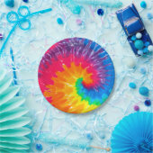 Design der psychedelischen Gefärbte Krawatte Pappteller (Party)