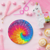 Design der psychedelischen Gefärbte Krawatte Pappteller (Party)