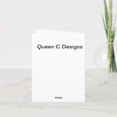 Design der Queen Birdie Note Card Karte (Rückseite)