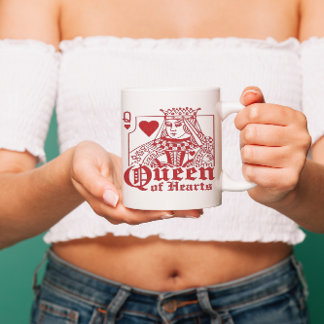 Design der Queen of Hearts Card Kaffeetasse