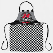 Design der Race Car Checkerboard-Nummer Schürze (Vorderseite)