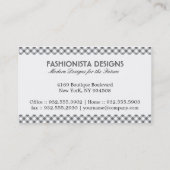 Design der Raute (klassisch) Visitenkarte (Rückseite)