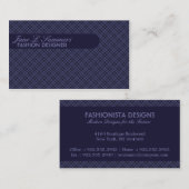 Design der Raute (tief lila) Visitenkarte (Vorne/Hinten)