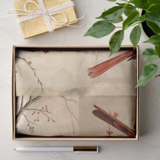 Design der Red Kardinal Serie 1 Seidenpapier (Geschenk)