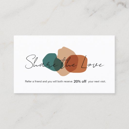 Design der Referenzkarte für Lieben freigeben Empfehlungskarte (Vorderseite)