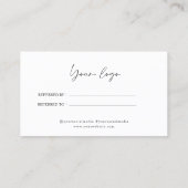 Design der Referenzkarte für Lieben freigeben Empfehlungskarte (Rückseite)