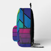 Design der Regenbogenfarben Bedruckter Rucksack (Rechts)