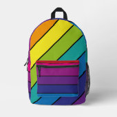 Design der Regenbogenfarben Bedruckter Rucksack (Vorderseite)