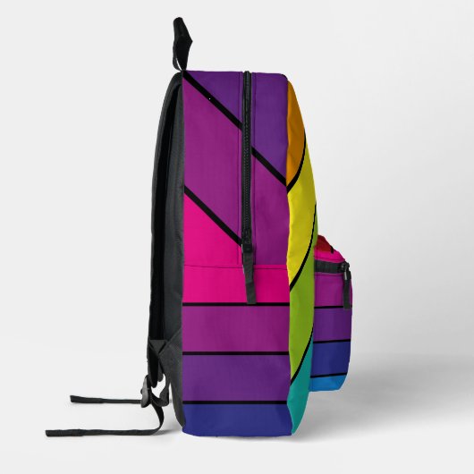 Design der Regenbogenfarben Bedruckter Rucksack (Links)