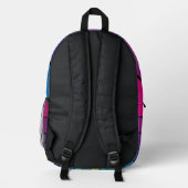 Design der Regenbogenfarben Bedruckter Rucksack (Rückseite)